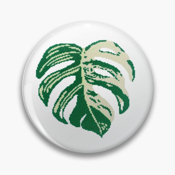 Item preview, GREEN AND YELLOW MONSTERA LEAF CROSS STITCH. designed and sold by coffeeflavour.