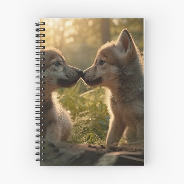 Item preview, Two Wolf Pups Touching Noses designed and sold by NoWayy.