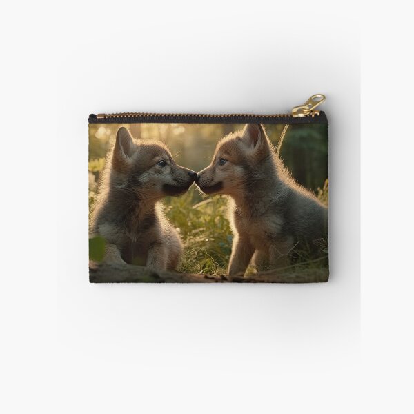 Item preview, Two Wolf Pups Touching Noses designed and sold by NoWayy.