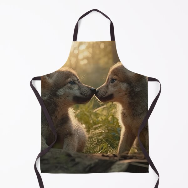 Item preview, Two Wolf Pups Touching Noses designed and sold by NoWayy.