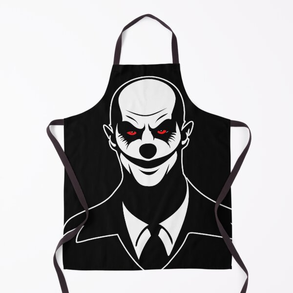 Item preview, Ominous bald joker clown with a menacing look and big painted maw, in a suit and tie. designed and sold by GAleksS.