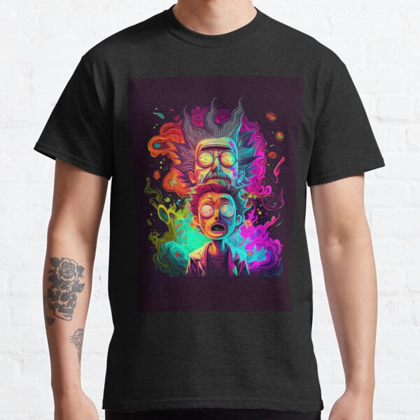 Psychedelic Meltdown: Rick and Morty Inspired Artwork Classic T-Shirt