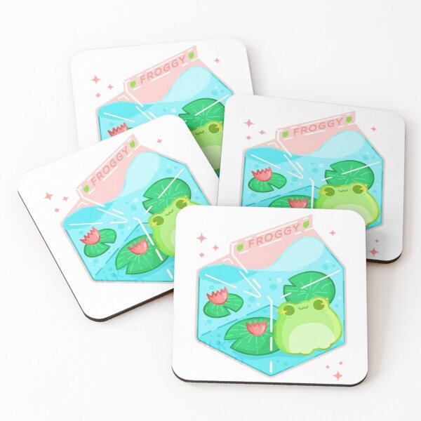 Item preview, Froggy juice box cartoon designed and sold by BrontesWhimsyStore.