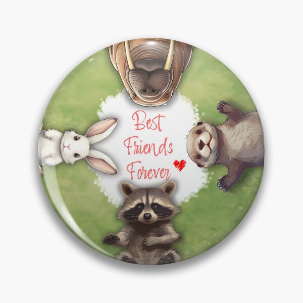 Item preview, Eternal Bonds: Best Friends Forever Illustration raccoon,rabbit,otter and walrus designed and sold by Blackstylez.