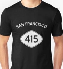 San Francisco 415 California Vintage Area Code Unisex T-Shirt