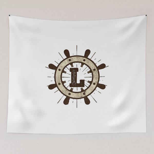 Item preview, Monogram L Vintage Ship Wheel  designed and sold by simplymonogram.