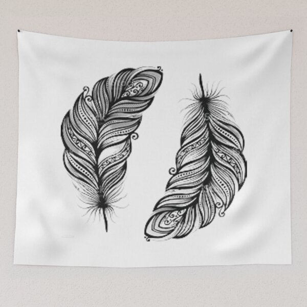 Item preview, drawn feathers designed and sold by MIJAK.