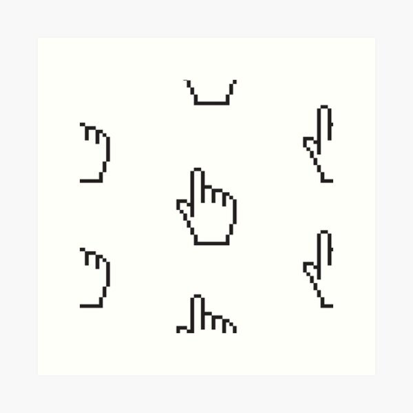 Pixel Hand Sculpture