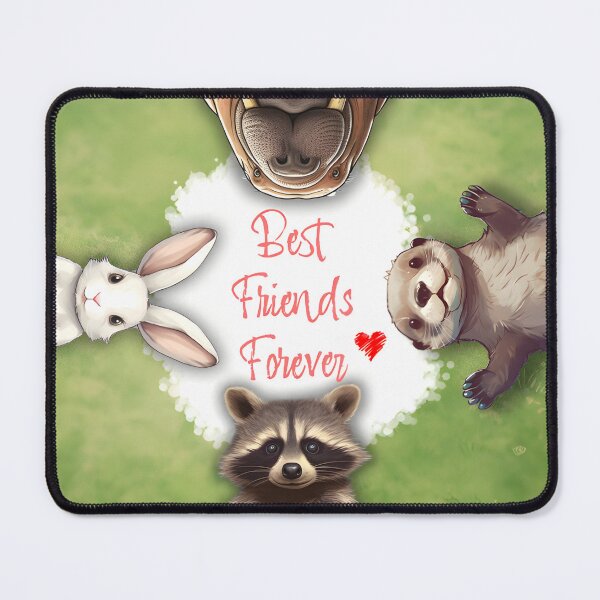 Item preview, Eternal Bonds: Best Friends Forever Illustration raccoon,rabbit,otter and walrus designed and sold by Blackstylez.