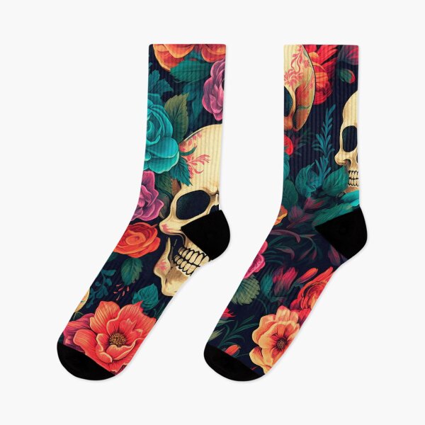 Item preview, Floral Enigma: Skull and Flower Pattern designed and sold by SweetRepeat.