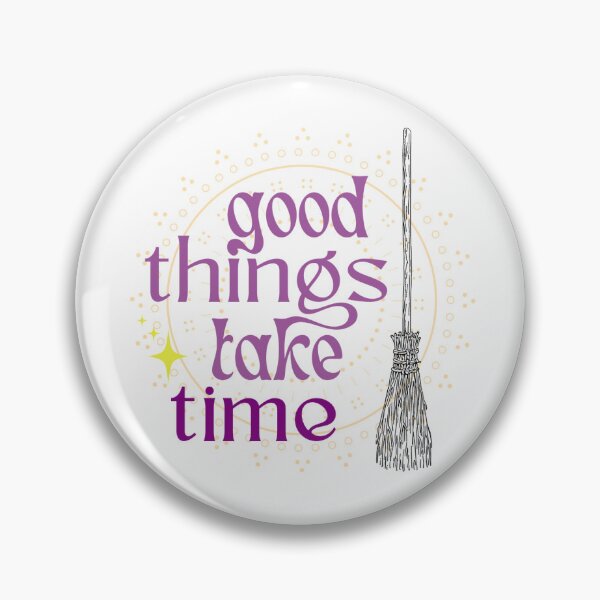 Item preview, Good Things Take Time Purple Broomstick designed and sold by WrenCemetery.