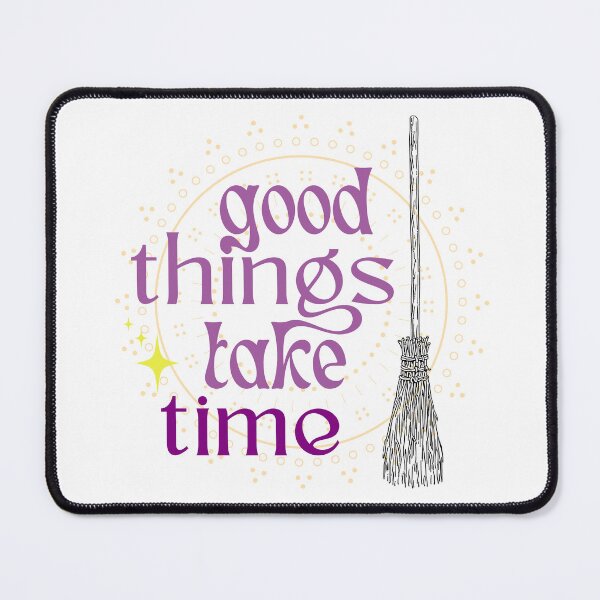 Item preview, Good Things Take Time Purple Broomstick designed and sold by WrenCemetery.