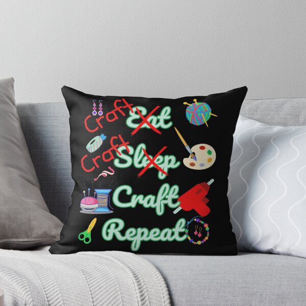 Item preview, Funny Arts and Crafts Eat Sleep Craft Repeat designed and sold by BluePlanetMerch.