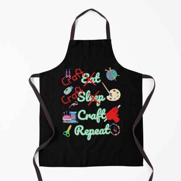 Item preview, Funny Arts and Crafts Eat Sleep Craft Repeat designed and sold by BluePlanetMerch.