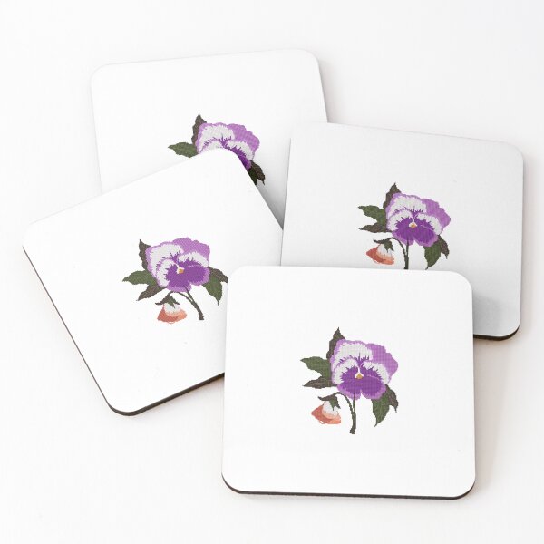 Item preview, PANSY FLOWER CROSS STITCH. designed and sold by coffeeflavour.