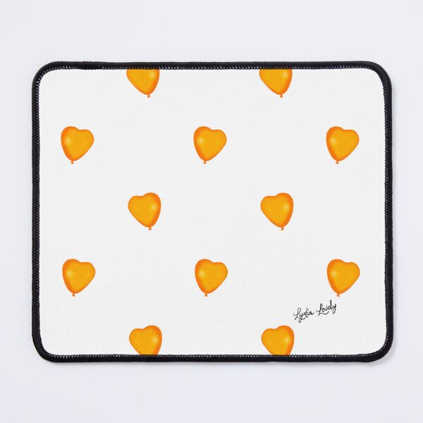 Item preview, Balloon heart pattern orange- white background designed and sold by Studio Lydia Lovely.