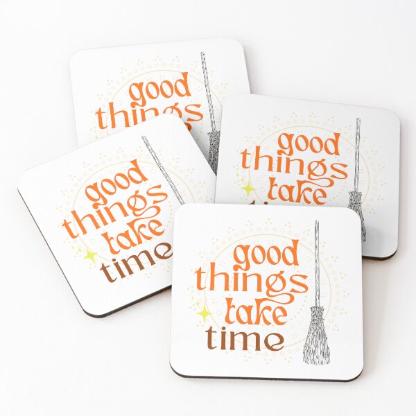Item preview, Good Things Take Time Orange Broomstick designed and sold by WrenCemetery.