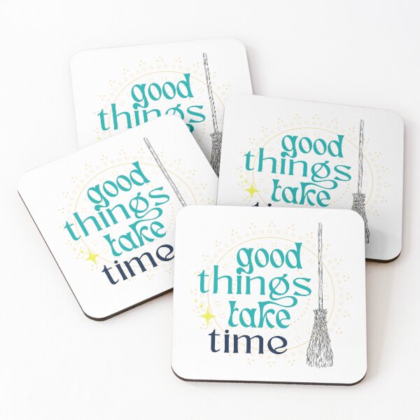 Item preview, Good Things Take Time Blue Broomstick designed and sold by WrenCemetery.