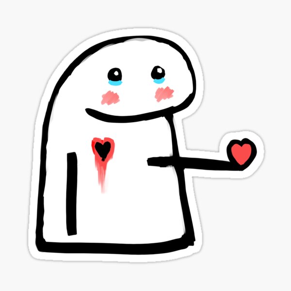 Flork Heart Meme Sticker - Sticker Mania