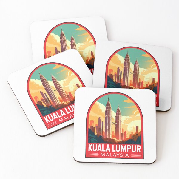 Item preview, Kuala Lumpur Malaysia Travel Retro Emblem designed and sold by KrisSidDesigns.