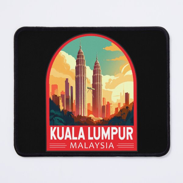 Item preview, Kuala Lumpur Malaysia Travel Retro Emblem designed and sold by KrisSidDesigns.