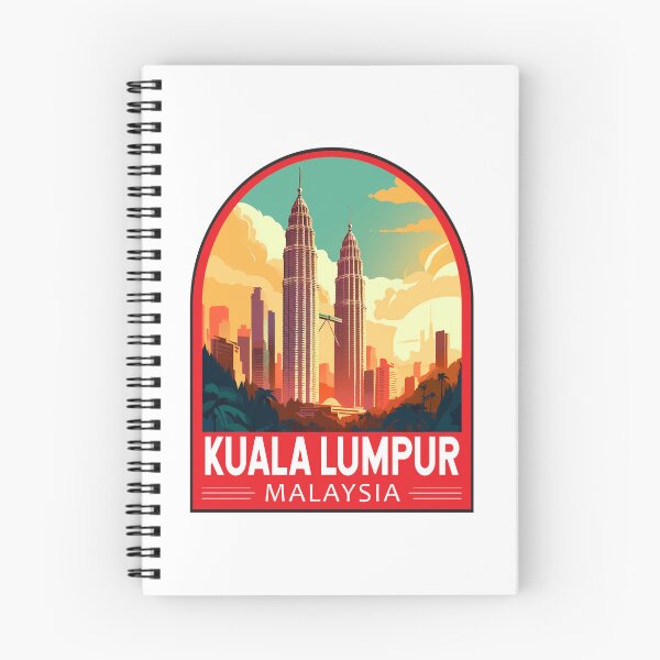 Item preview, Kuala Lumpur Malaysia Travel Retro Emblem designed and sold by KrisSidDesigns.