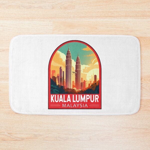 Item preview, Kuala Lumpur Malaysia Travel Retro Emblem designed and sold by KrisSidDesigns.