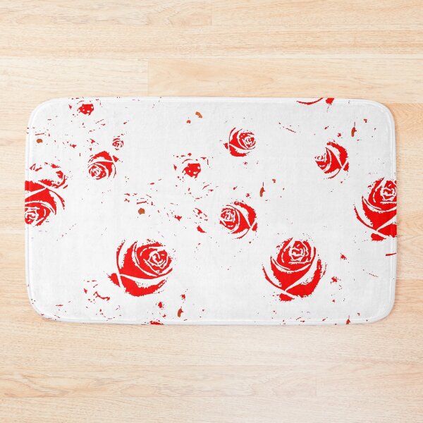 Item preview, RED ROSES ABSTRACT PATTERNS WHITE ART designed and sold by sharlesart.