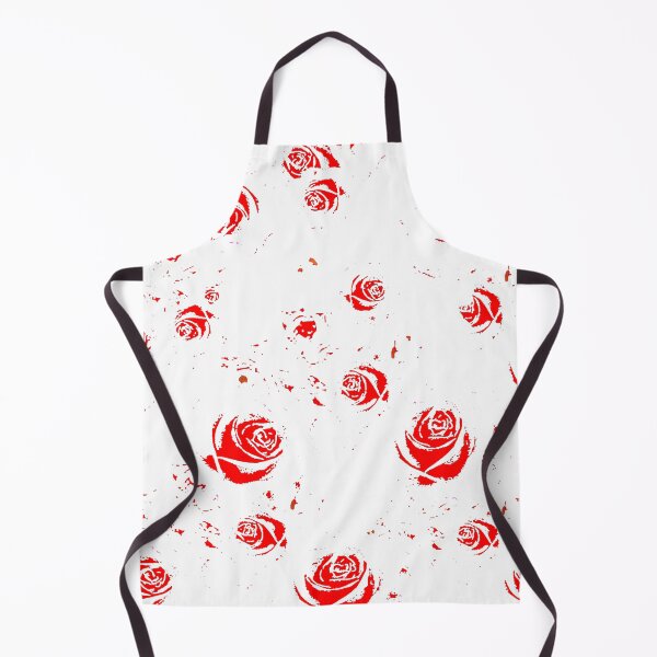 Item preview, RED ROSES ABSTRACT PATTERNS WHITE ART designed and sold by sharlesart.