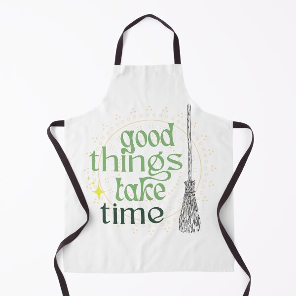 Item preview, Good Things Take Time Green Broomstick designed and sold by WrenCemetery.