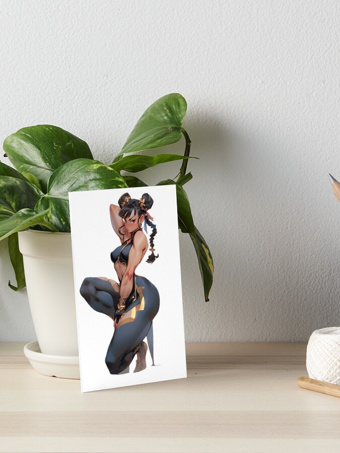 Chun-Li black dress Art Board Print for Sale by aaronosuke