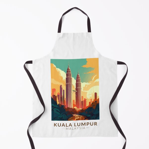 Item preview, Kuala Lumpur Malaysia Travel Art Vintage designed and sold by KrisSidDesigns.