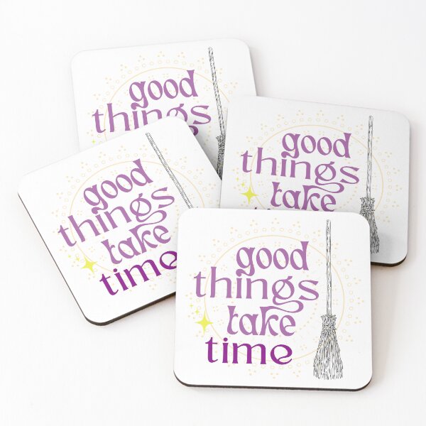 Item preview, Good Things Take Time Purple Broomstick designed and sold by WrenCemetery.