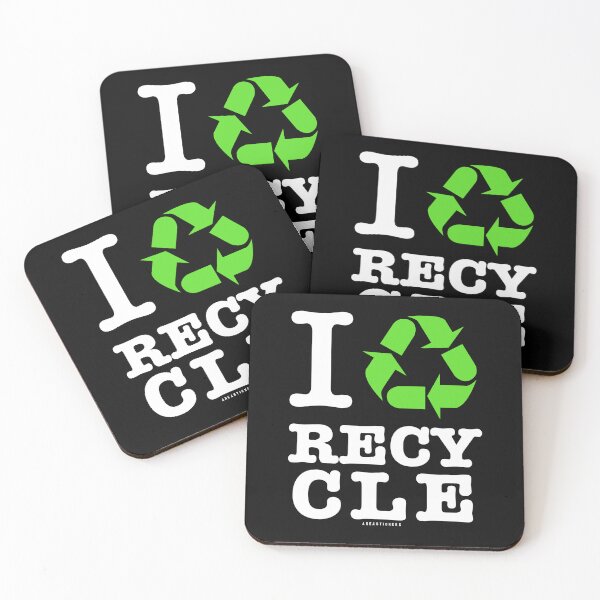 Item preview, I Love Recycle - Black designed and sold by AreaStickers.