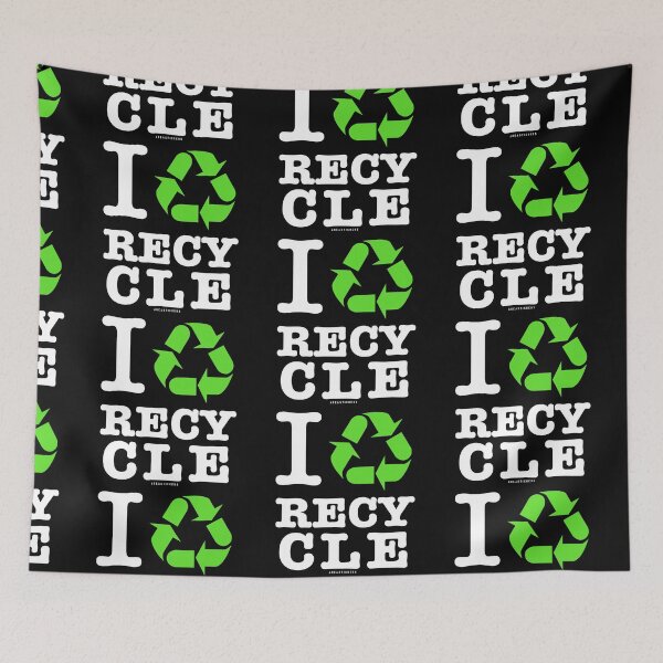 Item preview, I Love Recycle - Black designed and sold by AreaStickers.