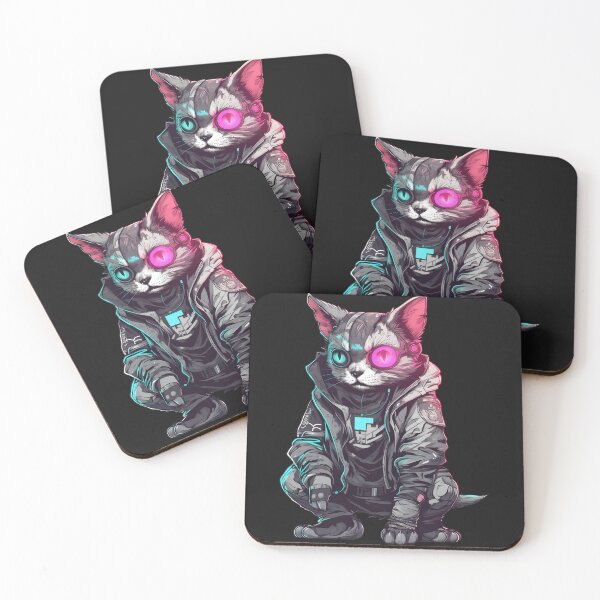 Item preview, Cyberpunk cat designed and sold by hamishby.