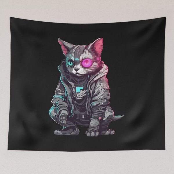Item preview, Cyberpunk cat designed and sold by hamishby.