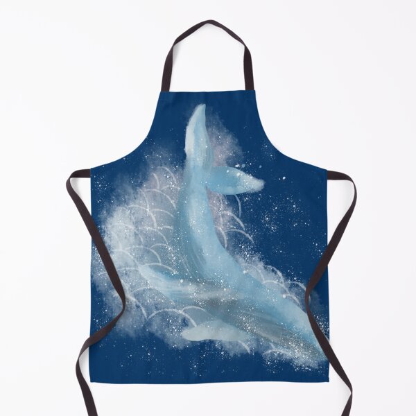 Item preview, Blue watercolour whale fish ocean sea designed and sold by SceneryStudio.
