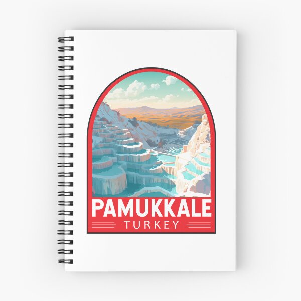 Item preview, Pamukkale Turkey Travel Retro Emblem designed and sold by KrisSidDesigns.