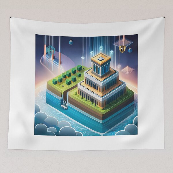 Item preview, "Blockchain Security Solved: AI-Generated DApp Art" designed and sold by LoFaroShop.