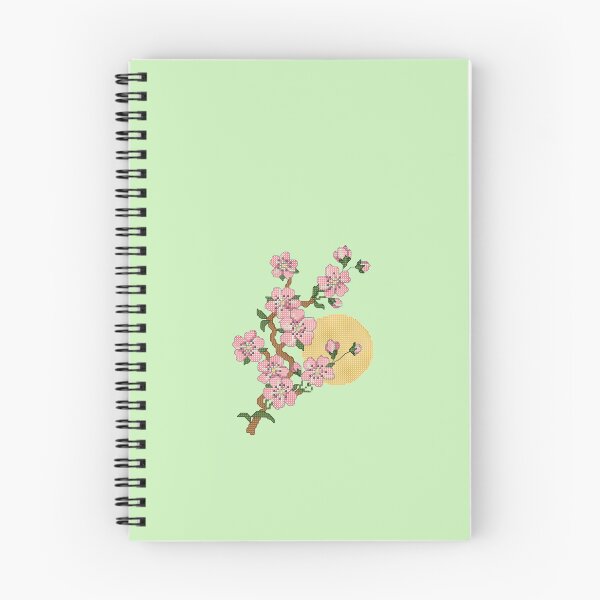 Item preview, PEACH BLOSSOM SPRIG AND SUN CROSS STITCH. designed and sold by coffeeflavour.