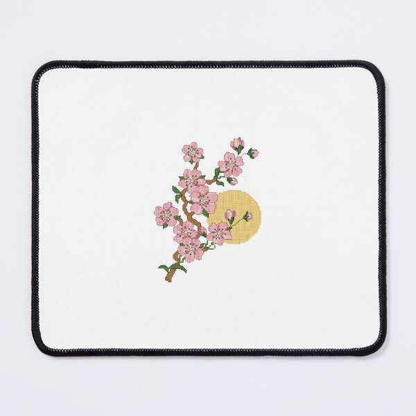 Item preview, PEACH BLOSSOM SPRIG AND SUN CROSS STITCH. designed and sold by coffeeflavour.