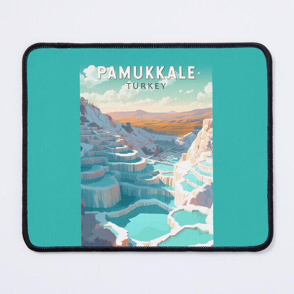 Item preview, Pamukkale Turkey Travel Art Vintage designed and sold by KrisSidDesigns.