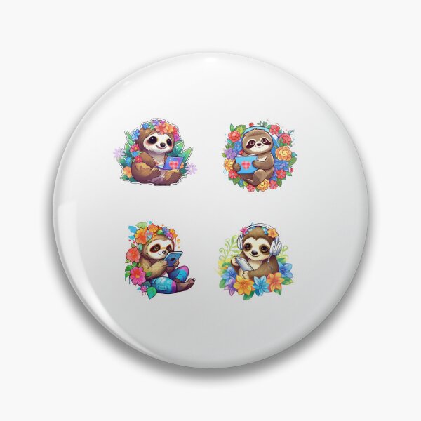 Item preview, Funny Sloths with Tablets designed and sold by AdiRemba.