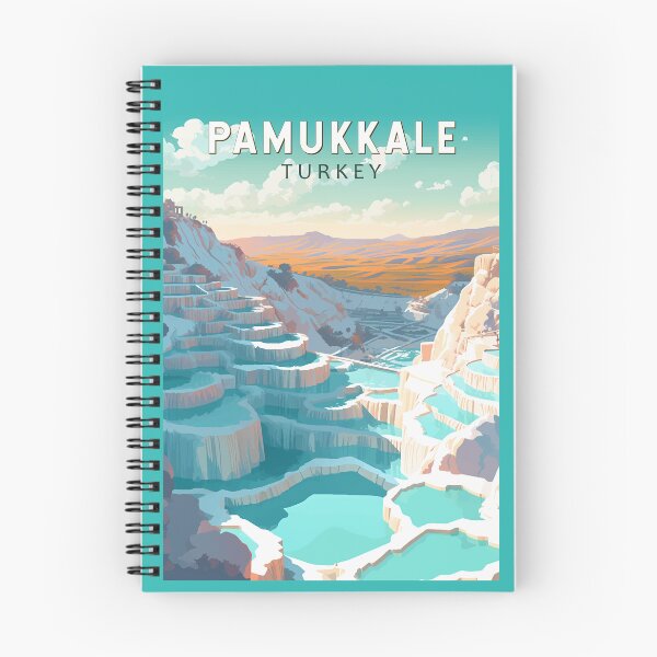 Item preview, Pamukkale Turkey Travel Art Vintage designed and sold by KrisSidDesigns.