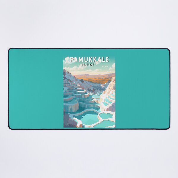 Item preview, Pamukkale Turkey Travel Art Vintage designed and sold by KrisSidDesigns.
