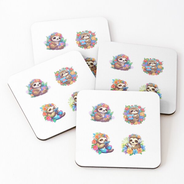 Item preview, Funny Sloths with Tablets designed and sold by AdiRemba.