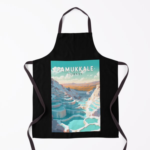 Item preview, Pamukkale Turkey Travel Art Vintage designed and sold by KrisSidDesigns.