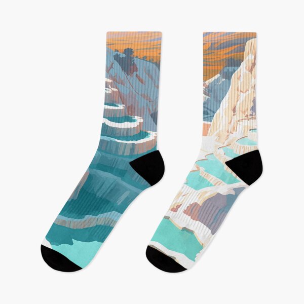 Item preview, Pamukkale Turkey Travel Art Vintage designed and sold by KrisSidDesigns.