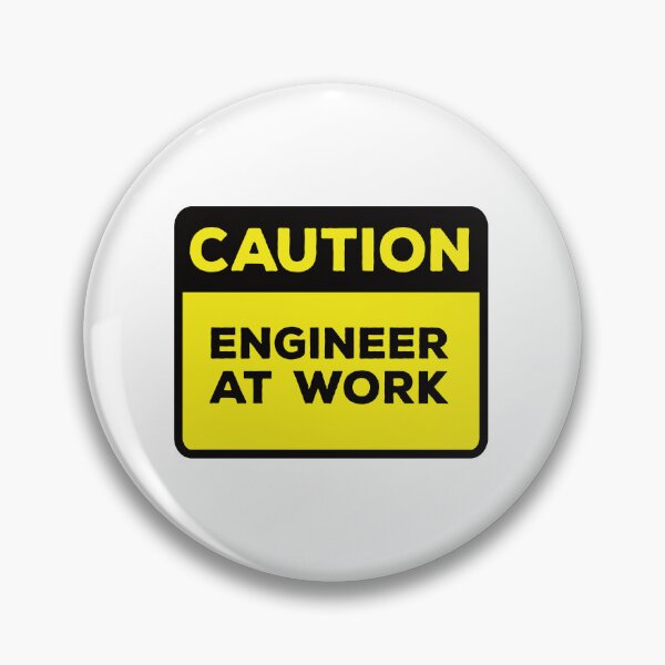 Item preview, Yellow Road Sign - Caution Engineer at Work designed and sold by Rhu Creations.